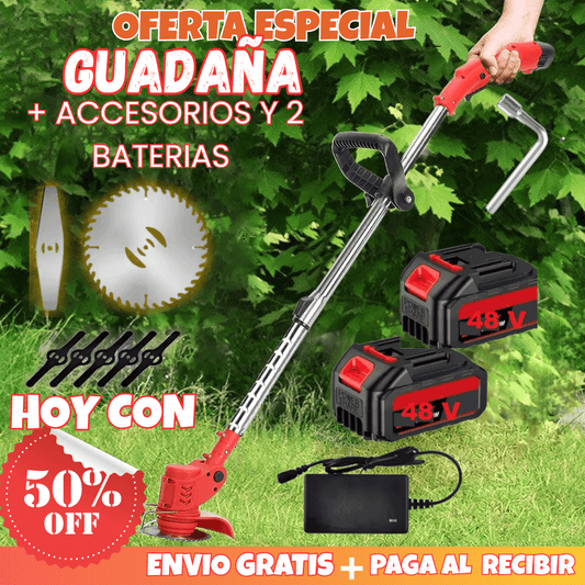 Guadaña Electrica Completa + accesorios 2 BATERIAS
