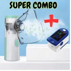 combo nebulizador + oximetro 50%off