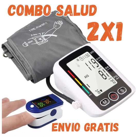Combo Oxímetro + Tensiómetro Digital voz en ESPAÑOL