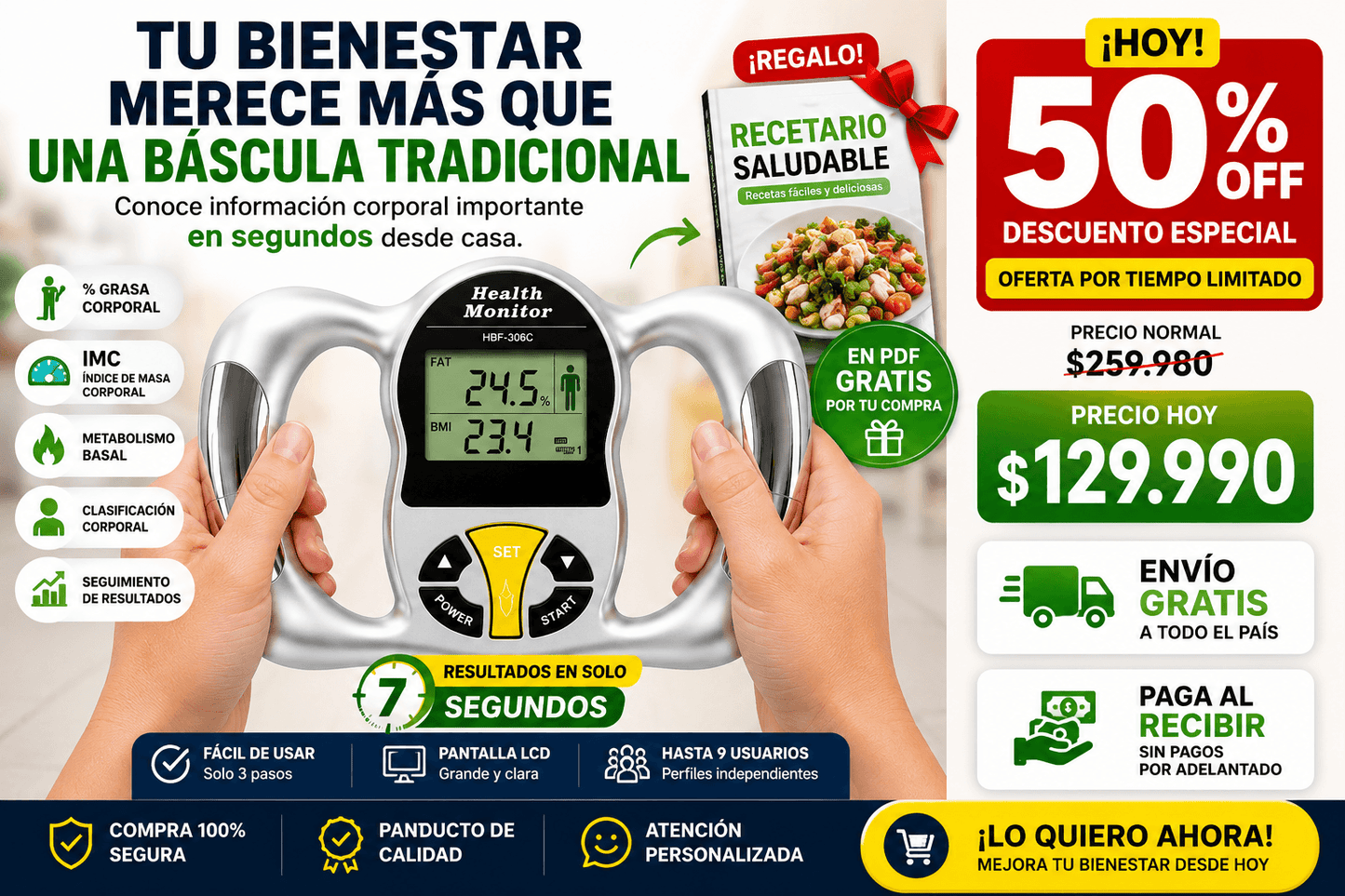 Medidor De Grasa Corporal Digital